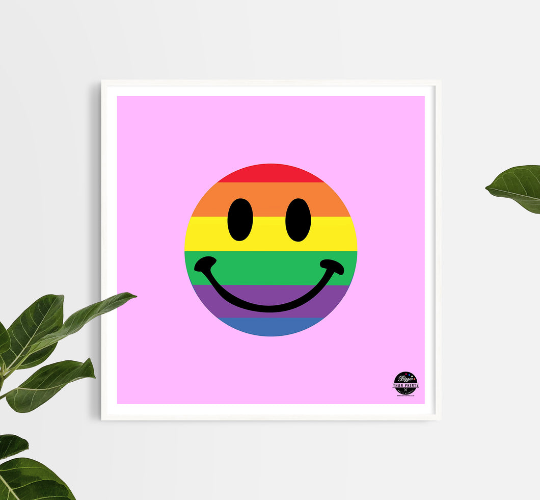 Rainbow Smiley print