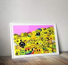 Load image into Gallery viewer, Smiley Face Collage Print