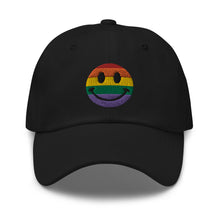 Load image into Gallery viewer, Rainbow Smiley Pride Cap