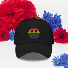 Load image into Gallery viewer, Rainbow Smiley Pride Cap
