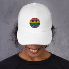 Load image into Gallery viewer, Rainbow Smiley Pride Cap