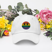 Load image into Gallery viewer, Rainbow Smiley Pride Cap