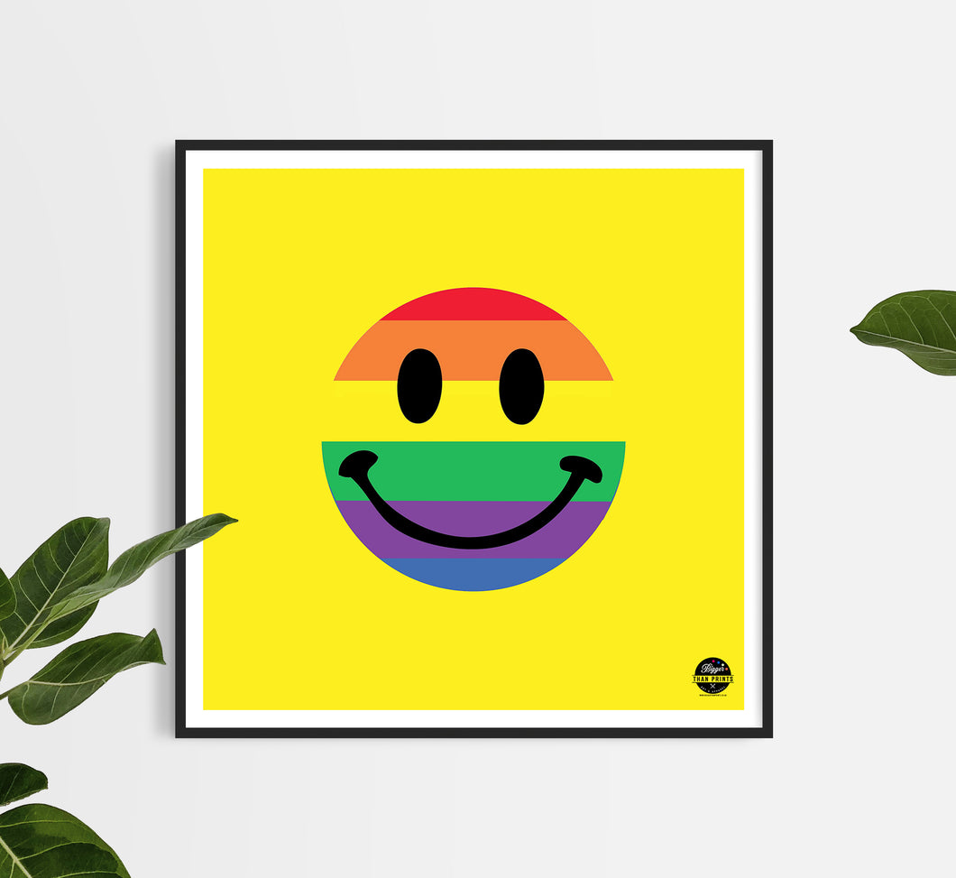 Rainbow Smiley print