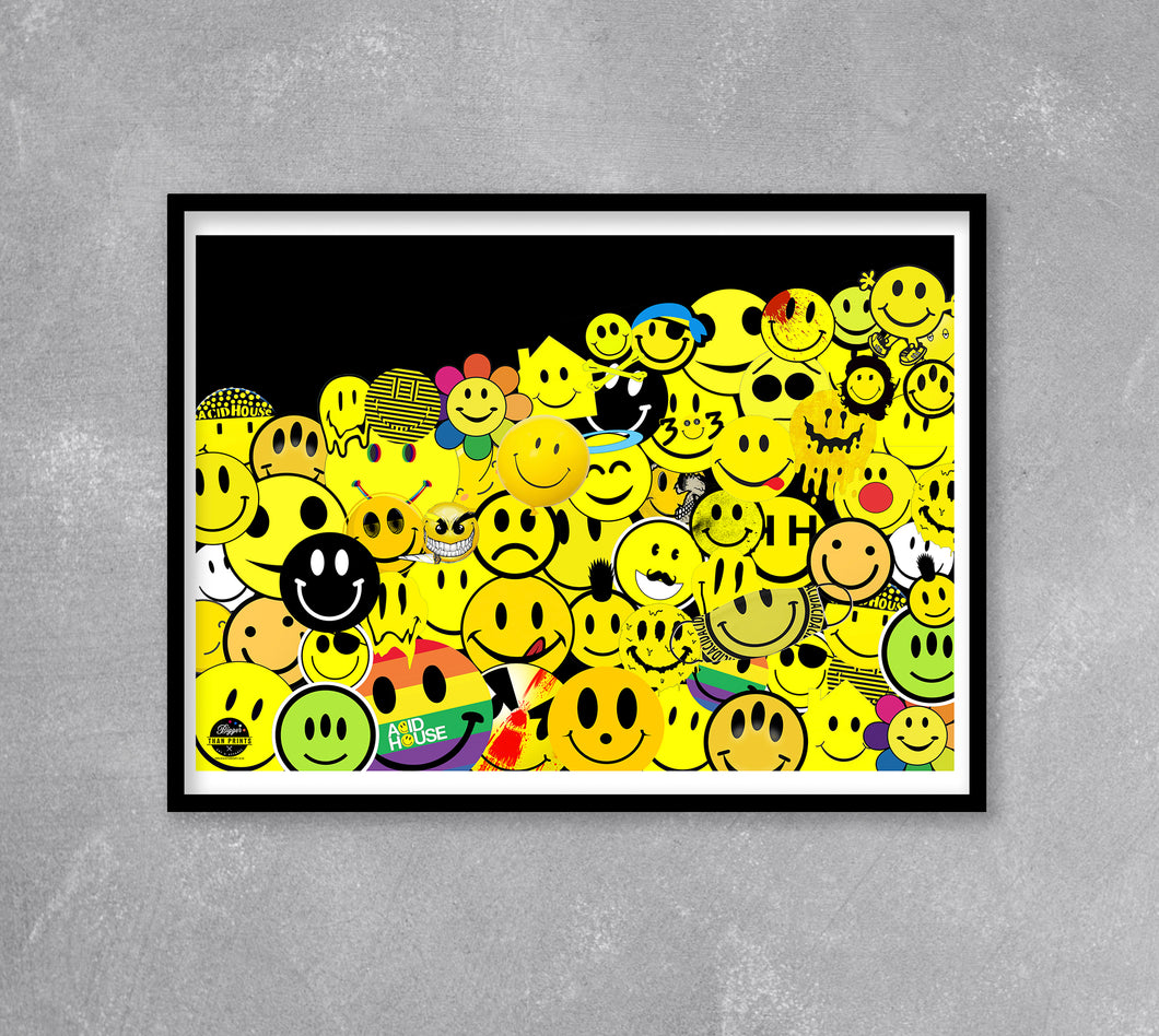 Smiley Face Collage Print