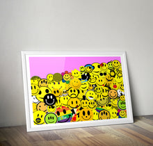 Load image into Gallery viewer, Smiley Face Collage Print
