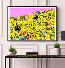 Load image into Gallery viewer, Smiley Face Collage Print
