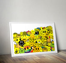 Load image into Gallery viewer, Smiley Face Collage Print
