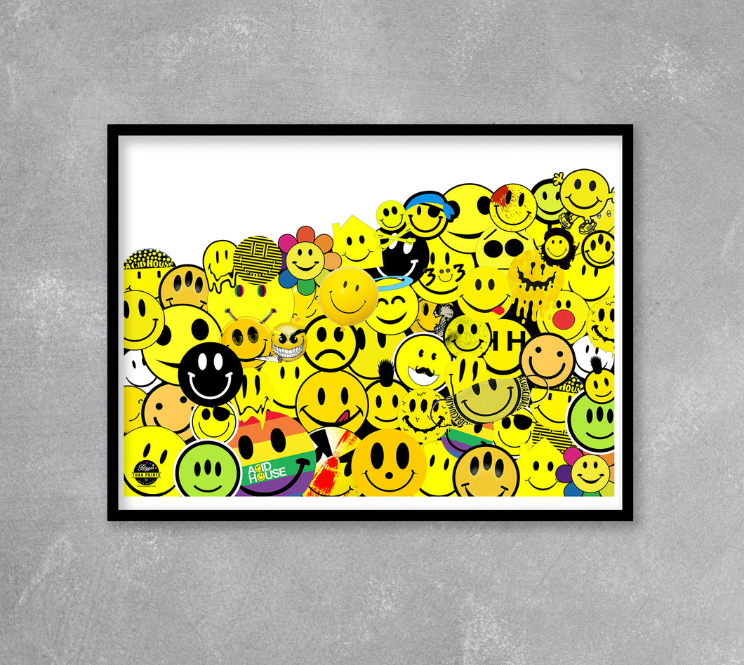 Smiley Face Collage Print