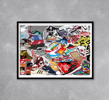 Load image into Gallery viewer, Sneakerhead Collage Print
