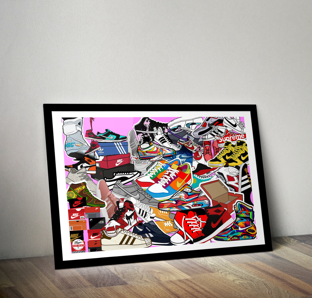 Sneakerhead Collage Print