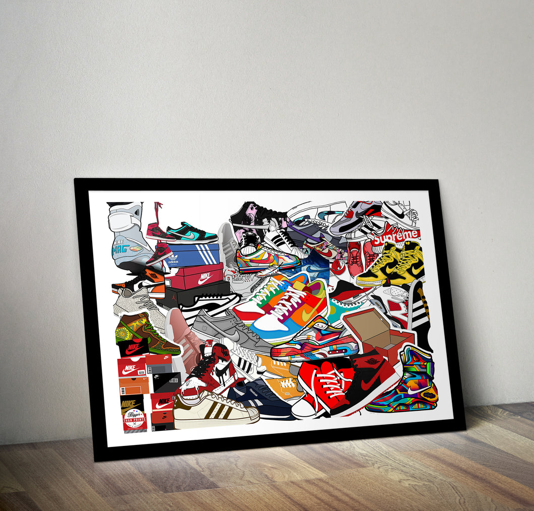 Sneakerhead Collage Print