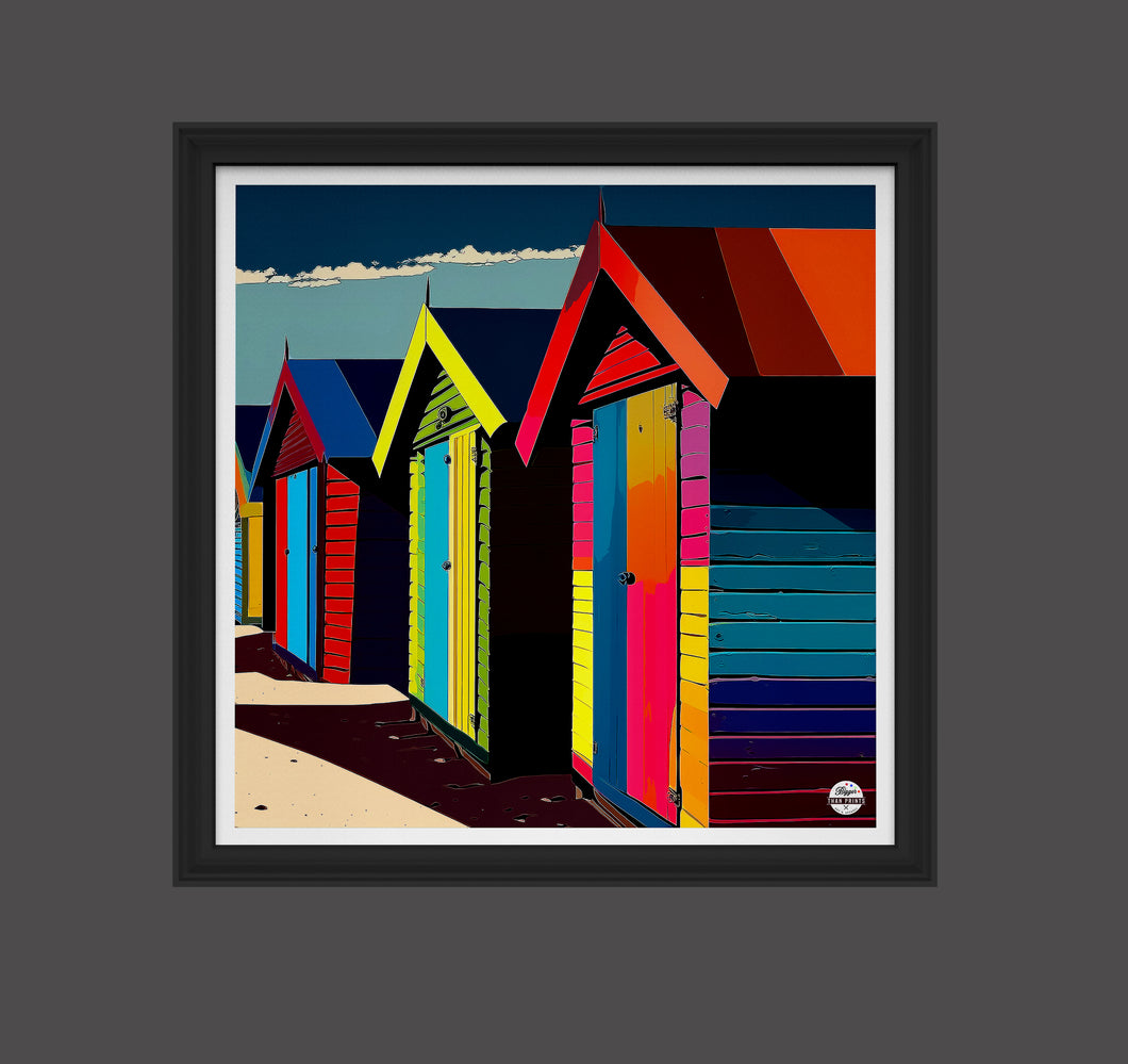 Beach Huts print