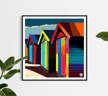 Load image into Gallery viewer, Beach Huts print
