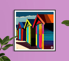 Load image into Gallery viewer, Beach Huts print
