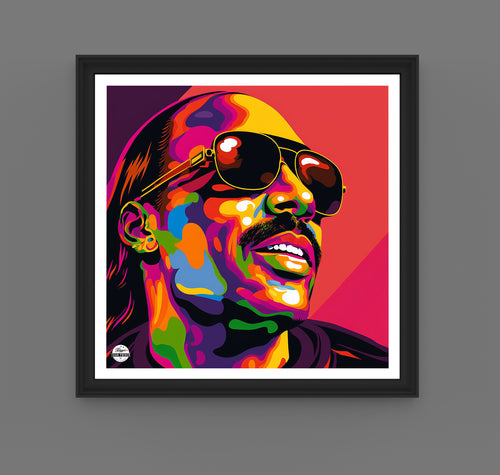 Stevie Wonder print by Biggerthanprints.co.uk - Soul Music poster, Motown wall art