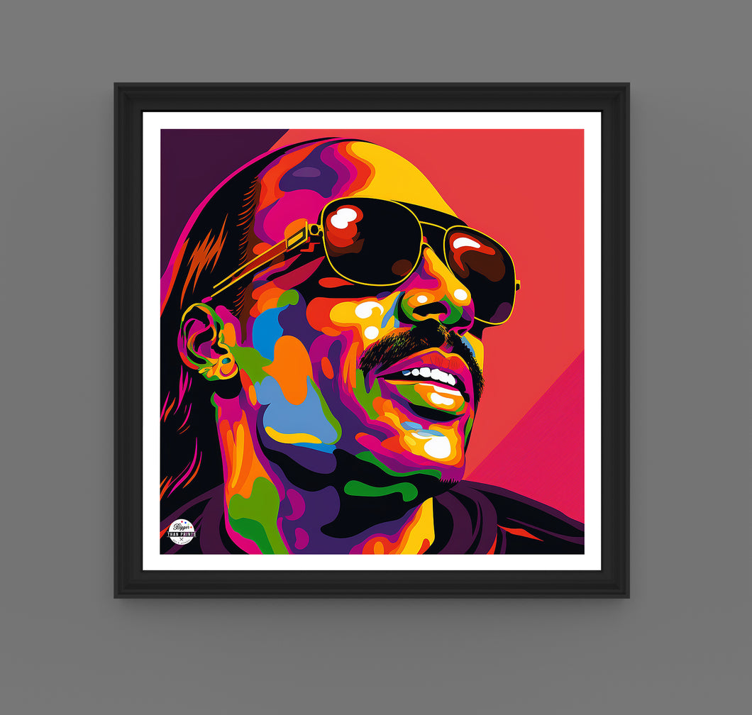 Stevie Wonder print by Biggerthanprints.co.uk - Soul Music poster, Motown wall art