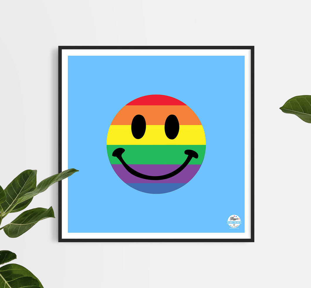 Rainbow Smiley print